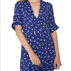 For Love & Lemons Blue Floral Romper